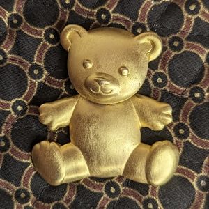 Vintage Teddy Bear Brooch,  J J Jonette
